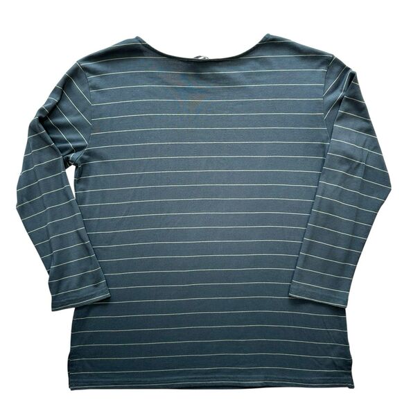 Free Fly Womens Bamboo Shoreline 3/4 Sleeve Top UPF 50 Blue Steel Sz Small - Picture 2 of 10